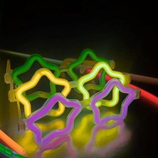 Üreticiniz Yıldız Glow Gözlük  Yıldız Şekilli Glow Stick Gözlüğü  Glow Partisi Gözlük 12 Adet