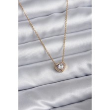 Clariss 316L Çelik Zincir Gold Renk Charm Kadın Kolye