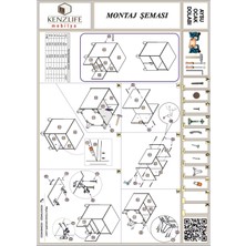 Kenzlife ocak dolabı aysu cvz 85x60x57 mutfak modül