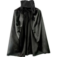 Siyah Renk Yakalı Halloween Pelerini 90 cm