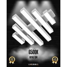 Hegza Lighting Parrilla (Gri Kasa, Beyaz Işık) Ledli Modern Plafonyer LED Avize Salon Mutfak Oturma Odası