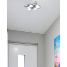 Hegza Lighting Parrilla (Gri Kasa, Beyaz Işık) Ledli Modern Plafonyer LED Avize Salon Mutfak Oturma Odası