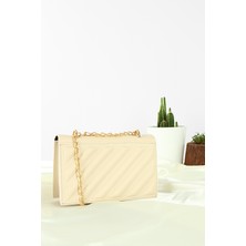 Forentina Krem Kadın Askılı Omuz Çantası PS2084