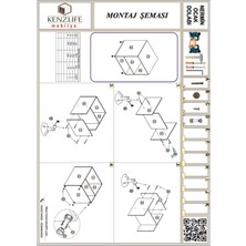 Kenzlife  ocak dolabı nermin byz 85x70x60 XLARGE hazır mutfak klasik setüstü ocak için sabit tabla