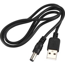 Betty Becky USB Kablosu 5,5mm / 2,1mm 5V Dc Jak Kablosu (Siyah, 75CM) (Yurt Dışından)