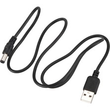 Betty Becky USB Kablosu 5,5mm / 2,1mm 5V Dc Jak Kablosu (Siyah, 75CM) (Yurt Dışından)