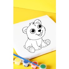 Rubis Sevimli Ayıcık Canvas Tuval 20X20 cm Çocuk Boyama Seti