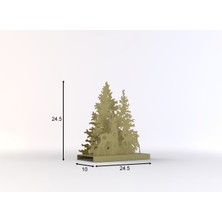 Rarart Concept Gold Çam Ağacı Metal Dekor - Şık Masaüstü Dekorasyon - Christmas Sparkle