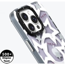 YoungKit Apple iPhone 15 Pro Kılıf Magsafe Şarj Özellikli Airbagli Çift Katmanlı Youngkit Star&butterfly Serisi Mor