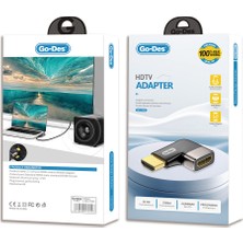 Go-Des GD-CT081 Hdtv HDMI Adaptör 8k Hd 2.1 Versiyon Görüntü Aktarım Cihazı Siyah