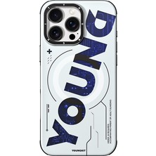 YoungKit Apple iPhone 16 Pro Uyumlu Kılıf Magsafe Şarj Özellikli Airbagli Çift Katmanlı Youngkit Future Serisi Mavi