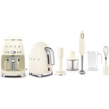 smeg Krem Kettle-Filtre Kahve Makinesi ve El Blender Seti