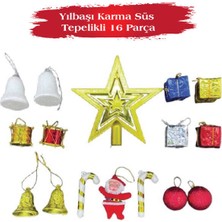 Kidspartim Yılbaşı Karma Süs Tepelikli 16 Parça