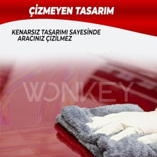 Wonkey - Pasta Cila Wax Parlatma Havlusu, Mikrofiber Peluş Oto Araba Temizlik Cilalama Bezi, Kenarsız Lazer Kesim Araba Detaylandırma Havlu 40X40 cm - 2'li Paket