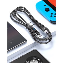 Spelt Uslion 100W 5A Usb-C Usb-C Manyetik Mıknatıslı Hızlı Şarj ve Data Kablosu 1 Metre
