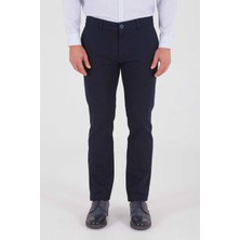 Yazı Klasik Fit Likralı Erkek Kanvas PANTOLON-7076