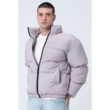 Garen Yağmur Rüzgar Geçirmez Bomber Oversize Mont Ceket Kaban Waterproof Taş