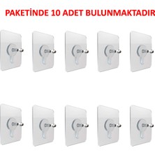 Ardini Çerçeve Askısı Vidalı Kanca Yapışkanlı Raf Tutucu Askı 10'lu
