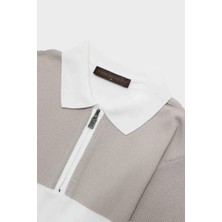 Fermuarlı Polo Yaka Kısa Kol Erkek T-Shirt