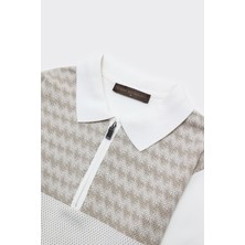 Fermuarlı Polo Yaka Kısa Kol Erkek T-Shirt