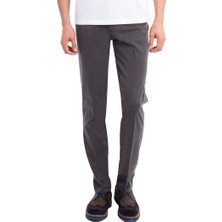 Yazı Klasik Fit Likralı Erkek Kanvas PANTOLON-7077