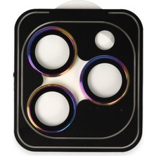 URR iPhone 16 Pro Max Titanium Alloy Kamera Lens Koruyucu Rainbow