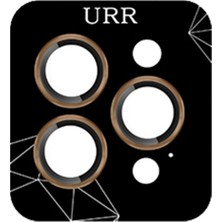 URR iPhone 16 Pro Max Fan Series Ar Kamera Lens Koruyucu Gold