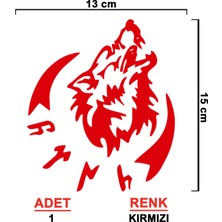Sönmez Sticker Kurt Sticker - Göktürkçe Türk Sticker - Oto Sticker - Araba Sticker - Araç Sticker - Cam Sticker