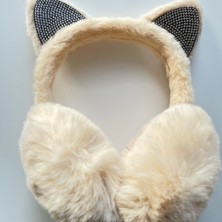 Peluş Kulaklık Krem