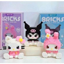 Bricks Hello Kitty - My Melody- Kuromi 3'lü Set Yapboz Puzzle Hobi Yapıtaşları