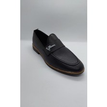 Tarzbu Klasik Siyah Renk Corcik Tarz V Anahtarlı Erkek Kundura Ayakkabı TARZ0009