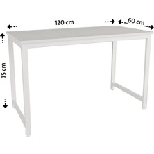 Flinder Çalışma Masası Bilgisayar Masası Ofis Masası 60 x 120 cm