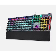 Shopfast  Aula Oyun Klavyesi F2088 Mekanik Klavye  Oyun Klavyesi Mavi Switch Gökkuşağı Aydınlatmalı  Makro Tuşlu Rgb