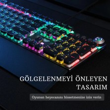 Shopfast  Aula Oyun Klavyesi F2088 Mekanik Klavye  Oyun Klavyesi Mavi Switch Gökkuşağı Aydınlatmalı  Makro Tuşlu Rgb