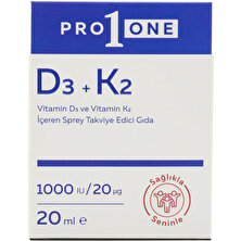 PRO1ONE D3 K2 Vitamin D3 ve Vitamin K2 Içeren Sprey Takviye Edici Gıda