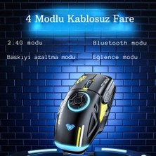 Shopfast Klavye Mouse Seti Kablolu Klavye Mekanik 2.4g Mouse Rgb Bilek Desteği Retro