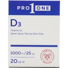 PRO1ONE Vitamin D3 1000 Iu Içeren Sprey Takviye Edici Gıda