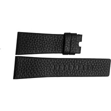 Fado Dizel Uyumlu El Yapımı Siyah Deri Saat Kordonu 22 mm