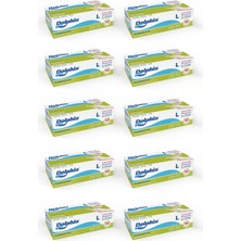 Dolphin Pudralı Lateks Muayene Eldiveni L Beden 100 Adetx 10 Paket - Mdr