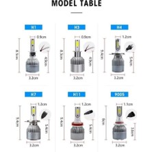 Apexi Tofaş H3 Beyaz LED Xenon Sis Farı Ampulu Güçlü Işık Şimşek Etkili Uyumlu 10800 Lümen 60W