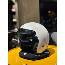 Shiro Kask Jet&Cafe Dallas M.C Sv (Gözlüklü) Inci Beyaz