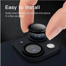 TrendyTech iPhone 15 ve iPhone 15 Plus Uyumlu Çizilmeye Dayanıklı Kamera Lens Koruyucu