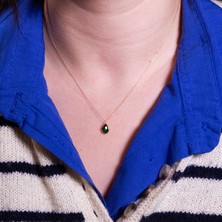 Adil İdil Kuyumculuk Yeşil Taşlı Kolye