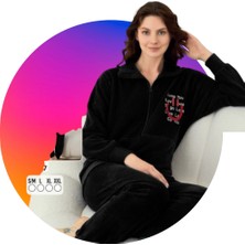 Boyraz Kadın Fitilli Polar Pijama Takımı