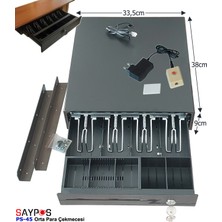 Saypos 4 Banknot Gözlü Kolay Açma Butonlu ve Montaj Askılı (Takım Halinde) Para Çekmecesi 33,5x38x9cm