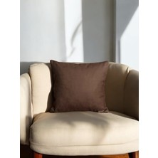 Doryan Home Flat Serisi Kare Suni Nubuk Deri Düz Kırlent Kılıfı 40x40 / 45x45 / 50x50cm