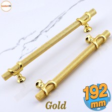 Badem10 Arsin Gold Altın Metal Kulp 192 mm Mobilya Çekmece Mutfak Dolabı Kulpları