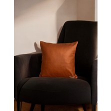 Doryan Home Flat Kare Suni Nubuk Deri Düz Dekoratif Kırlent Kılıfı 40X40 45X45 50X50