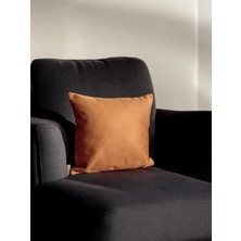 Doryan Home Flat Kare Suni Nubuk Deri Düz Dekoratif Kırlent Kılıfı 40X40 45X45 50X50
