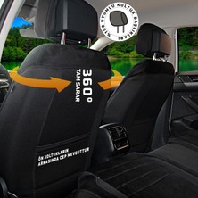 Minderland Aok - Volkswagen Passat B7 2010-2014 Comfortline Özel Dikim Oto Koltuk Kılıfı, Taytüyü,siyah / Siyah